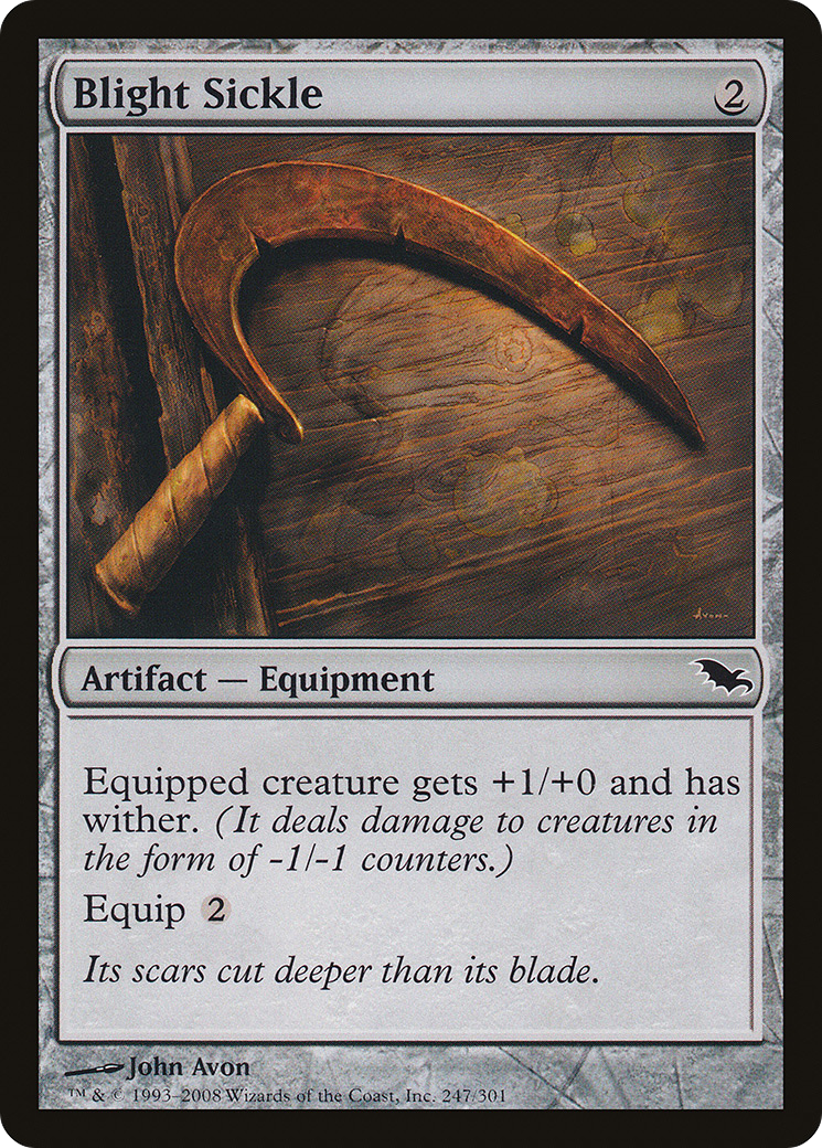 Blight Sickle (SHM-247) [Shadowmoor] MTG Single Wizards of the Coast