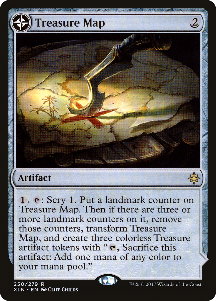 Treasure Map (XLN-250) [Ixalan] Foil MTG Single Wizards of the Coast