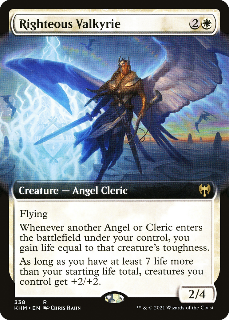 Righteous Valkyrie (KHM-338) [Kaldheim] (Extended Art) MTG Single Wizards of the Coast