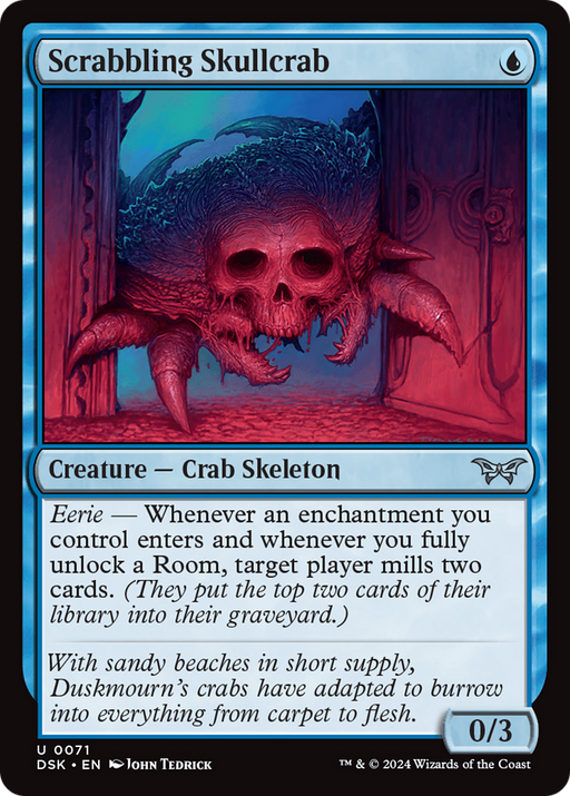 Scrabbling Skullcrab (DSK-071) [Duskmourn: House of Horror] MTG Single Wizards of the Coast