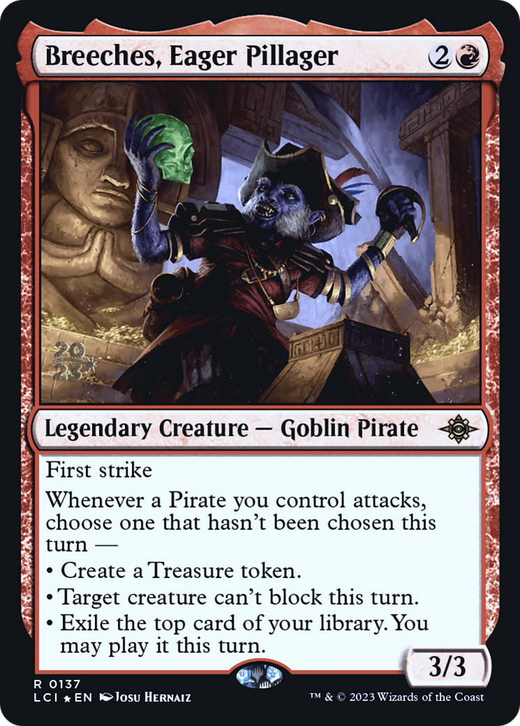Breeches, Eager Pillager (PRE-137) [The Lost Caverns of Ixalan Promos] Foil MTG Single Wizards of the Coast