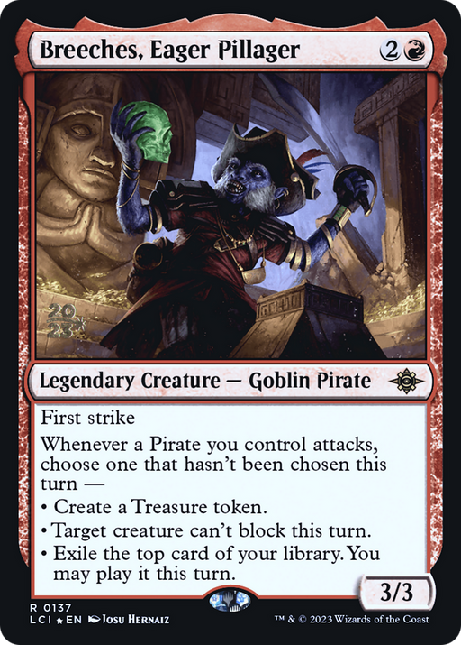 Breeches, Eager Pillager (PRE-137) [The Lost Caverns of Ixalan Promos] Foil MTG Single Wizards of the Coast