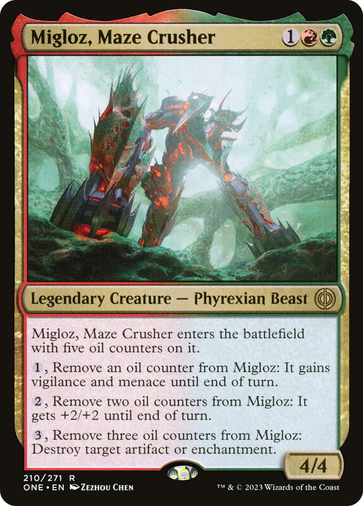 Migloz, Maze Crusher (ONE-210) [Phyrexia: All Will Be One] Foil MTG Single Wizards of the Coast