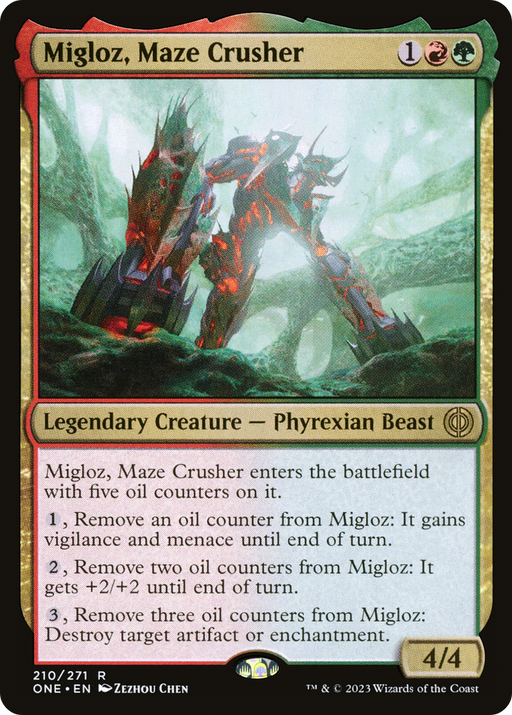 Migloz, Maze Crusher (ONE-210) [Phyrexia: All Will Be One] Foil MTG Single Wizards of the Coast