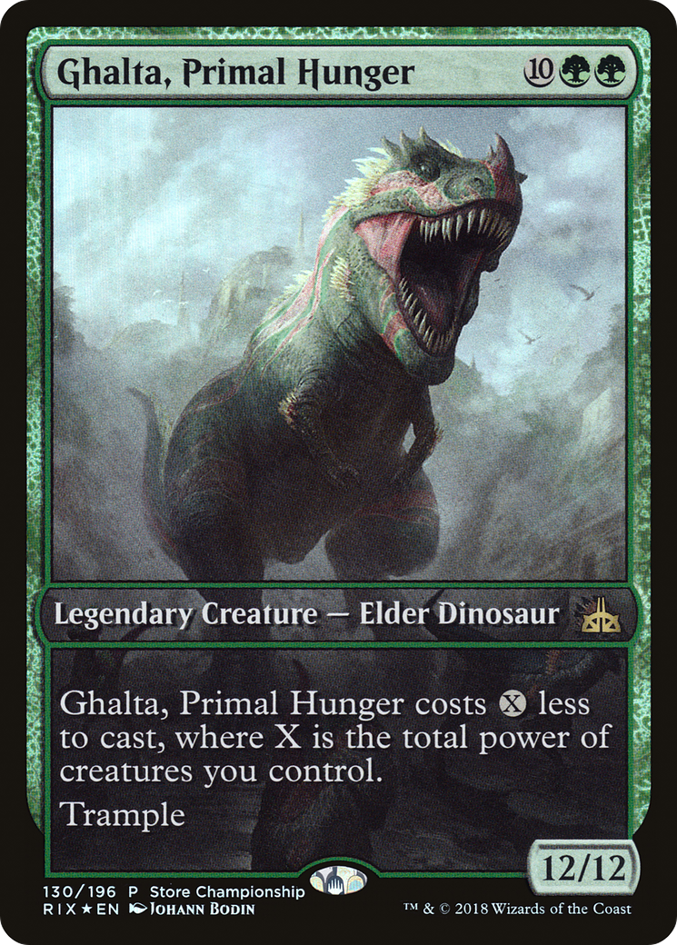 Ghalta, Primal Hunger (GAME-130) [Rivals of Ixalan Promos] Foil MTG Single Wizards of the Coast
