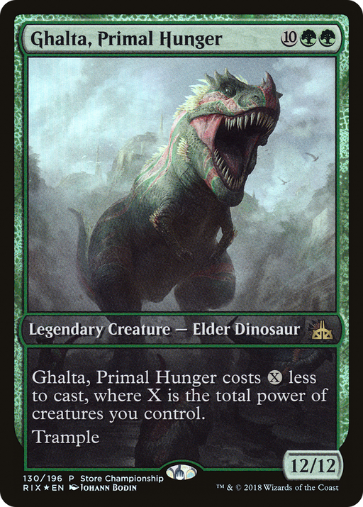 Ghalta, Primal Hunger (GAME-130) [Rivals of Ixalan Promos] Foil MTG Single Wizards of the Coast