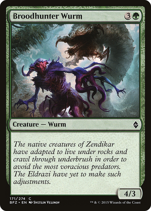 Broodhunter Wurm [Battle for Zendikar] MTG Single Magic: The Gathering