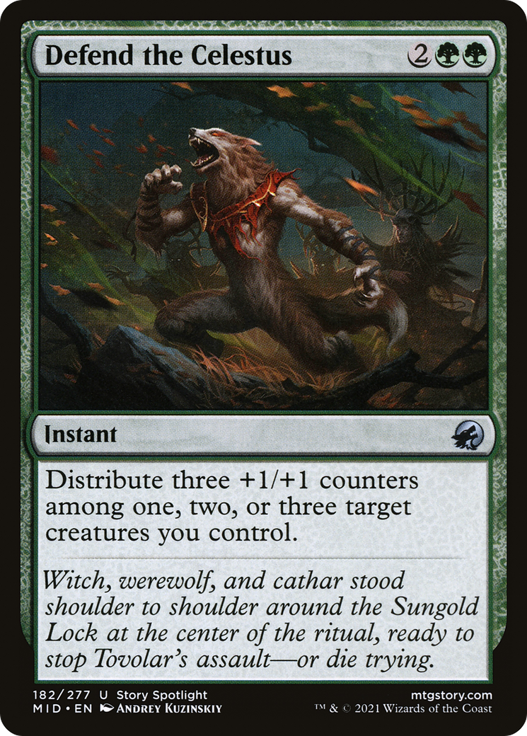 Defend the Celestus (MID-182) [Innistrad: Midnight Hunt] Foil MTG Single Wizards of the Coast