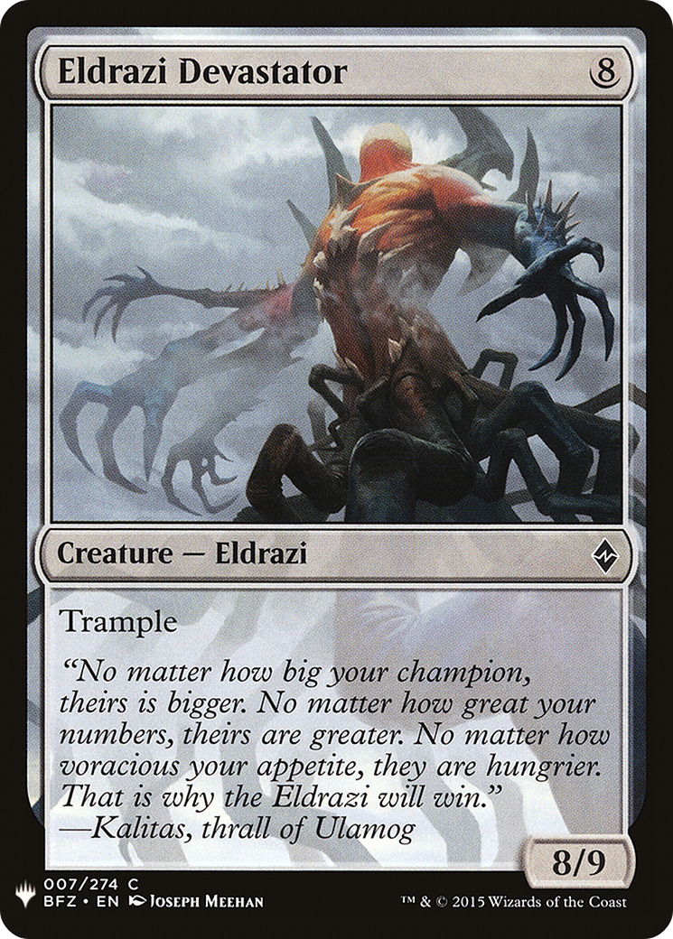 Eldrazi Devastator (LIST-BFZ-7) [Mystery Booster] The List MTG Single Wizards of the Coast