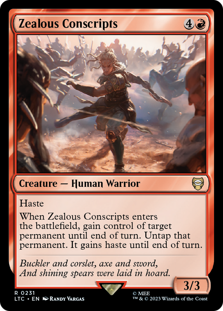 Zealous Conscripts (LTC-231) [Tales of Middle-earth Commander] MTG Single Wizards of the Coast