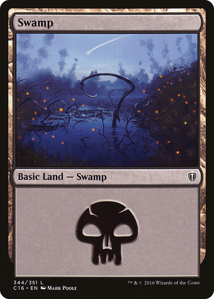 Swamp (344) (C16-344) [Commander 2016] MTG Single Wizards of the Coast