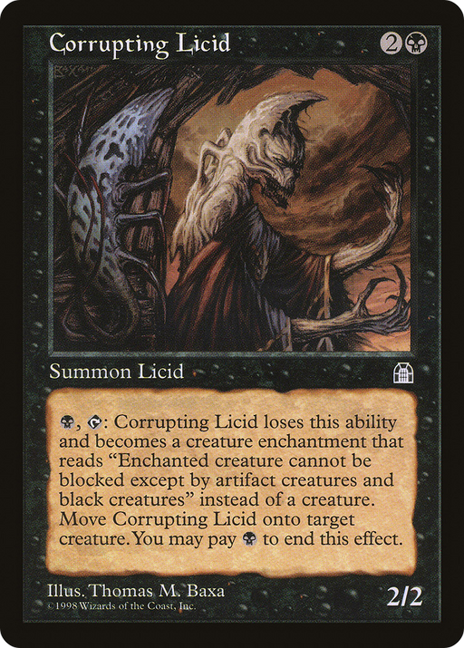 Corrupting Licid (STH-054) [Stronghold] MTG Single Magic: The Gathering