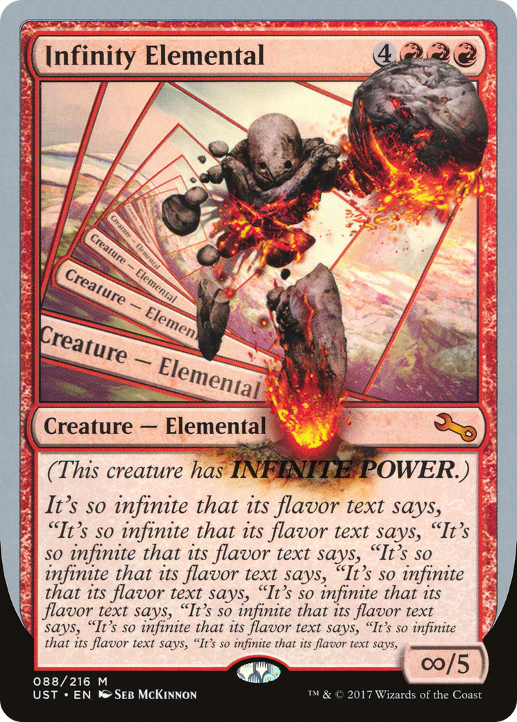 Infinity Elemental (UST-088) [Unstable] Foil MTG Single Wizards of the Coast