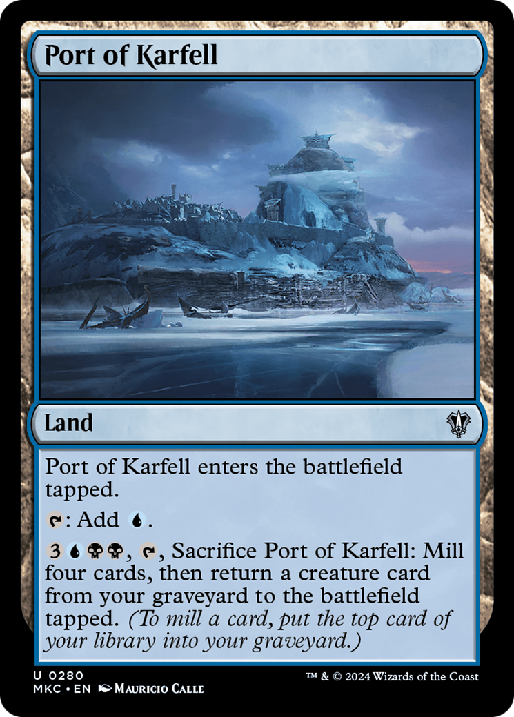 Port of Karfell (MKC-280) [Murders at Karlov Manor Commander] MTG Single Wizards of the Coast