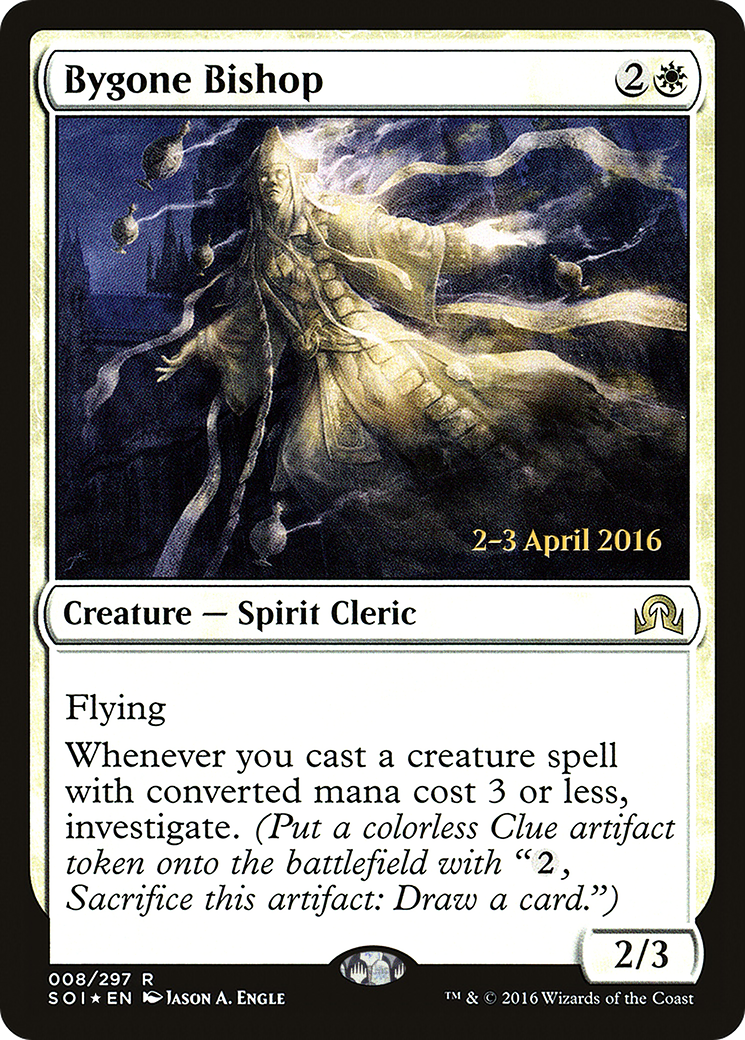 Bygone Bishop (PRE-008) [Shadows over Innistrad Promos] Foil MTG Single Wizards of the Coast