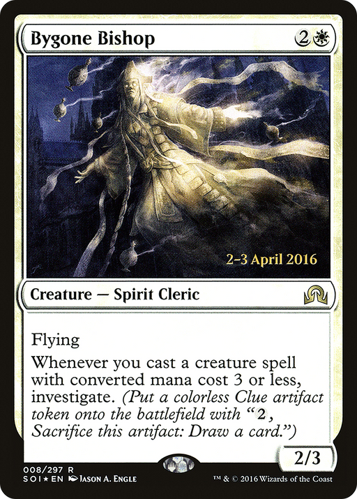 Bygone Bishop (PRE-008) [Shadows over Innistrad Promos] Foil MTG Single Wizards of the Coast