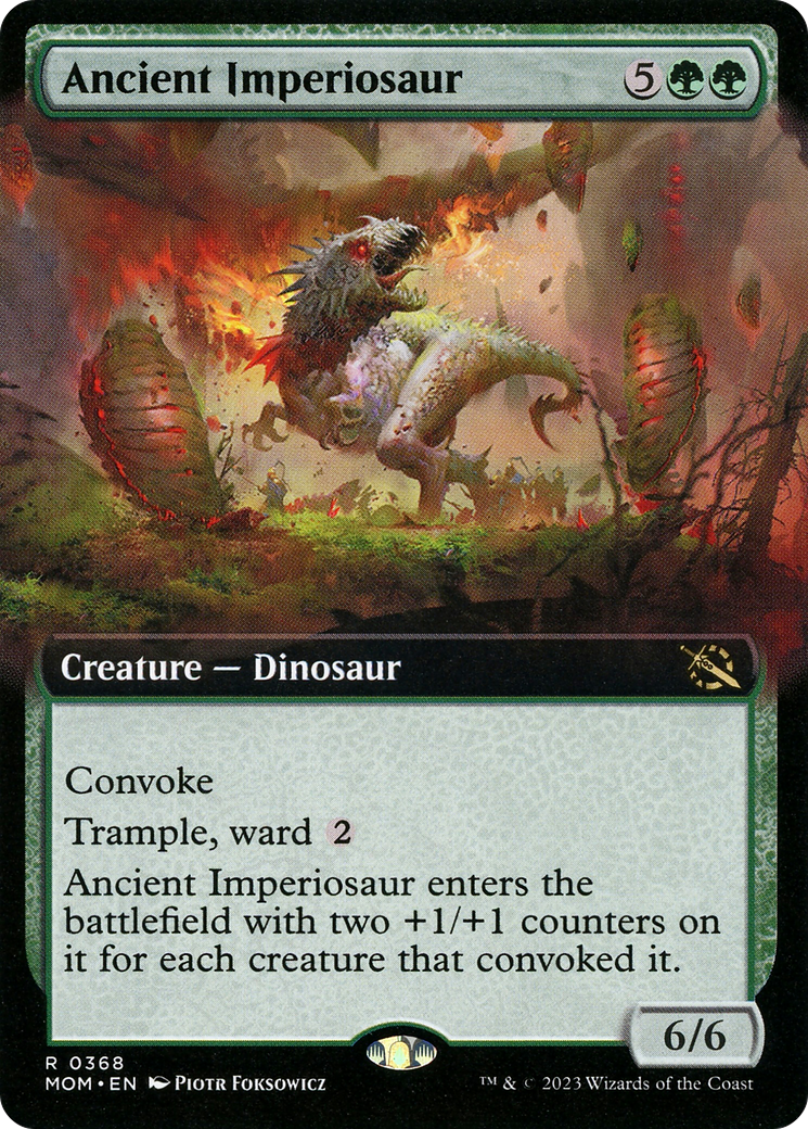 Ancient Imperiosaur (MOM-368) [March of the Machine] (Extended Art) Foil MTG Single Wizards of the Coast