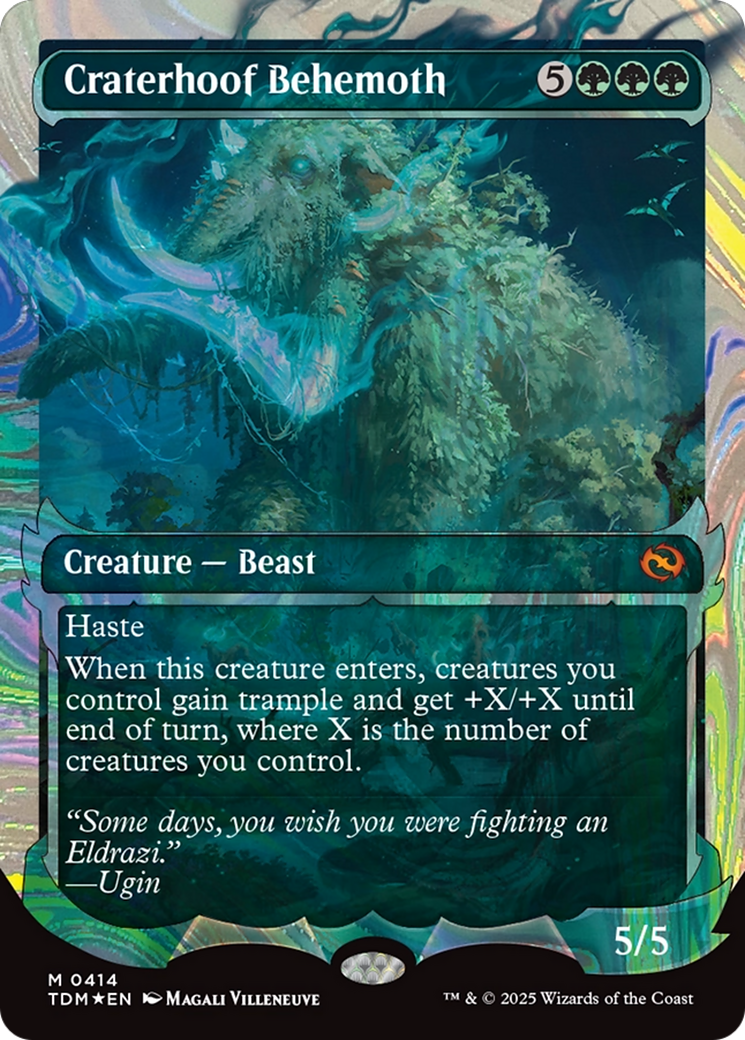 Craterhoof Behemoth (Halo Foil) (TDM-414) [Tarkir: Dragonstorm] (Showcase) Foil MTG Single Wizards of the Coast