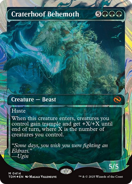 Craterhoof Behemoth (Halo Foil) (TDM-414) [Tarkir: Dragonstorm] (Showcase) Foil MTG Single Wizards of the Coast