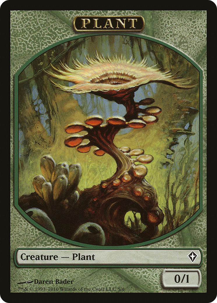 Plant Token (WWK-005) [Tokens] Worldwake Tokens MTG Single Wizards of the Coast