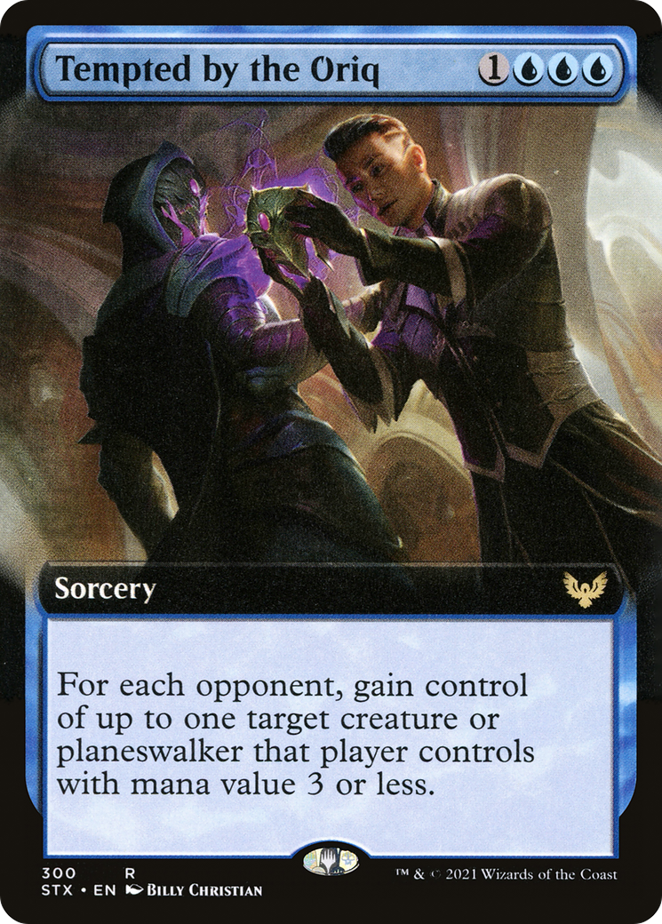 Tempted by the Oriq (STX-300) [Strixhaven: School of Mages] (Extended Art) Foil MTG Single Wizards of the Coast