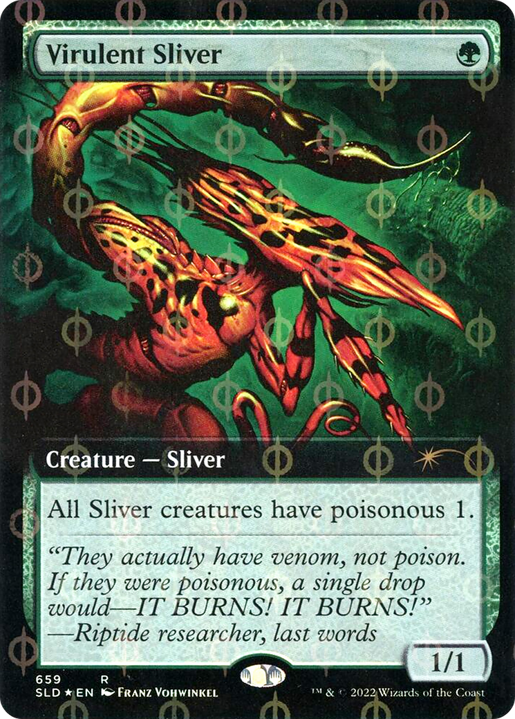 Virulent Sliver (SLD-659Φ) [Secret Lair] Drop (Extended Art) Foil MTG Single Wizards of the Coast