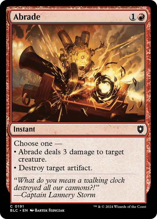 Abrade (BLC-191) [Bloomburrow Commander] MTG Single Wizards of the Coast