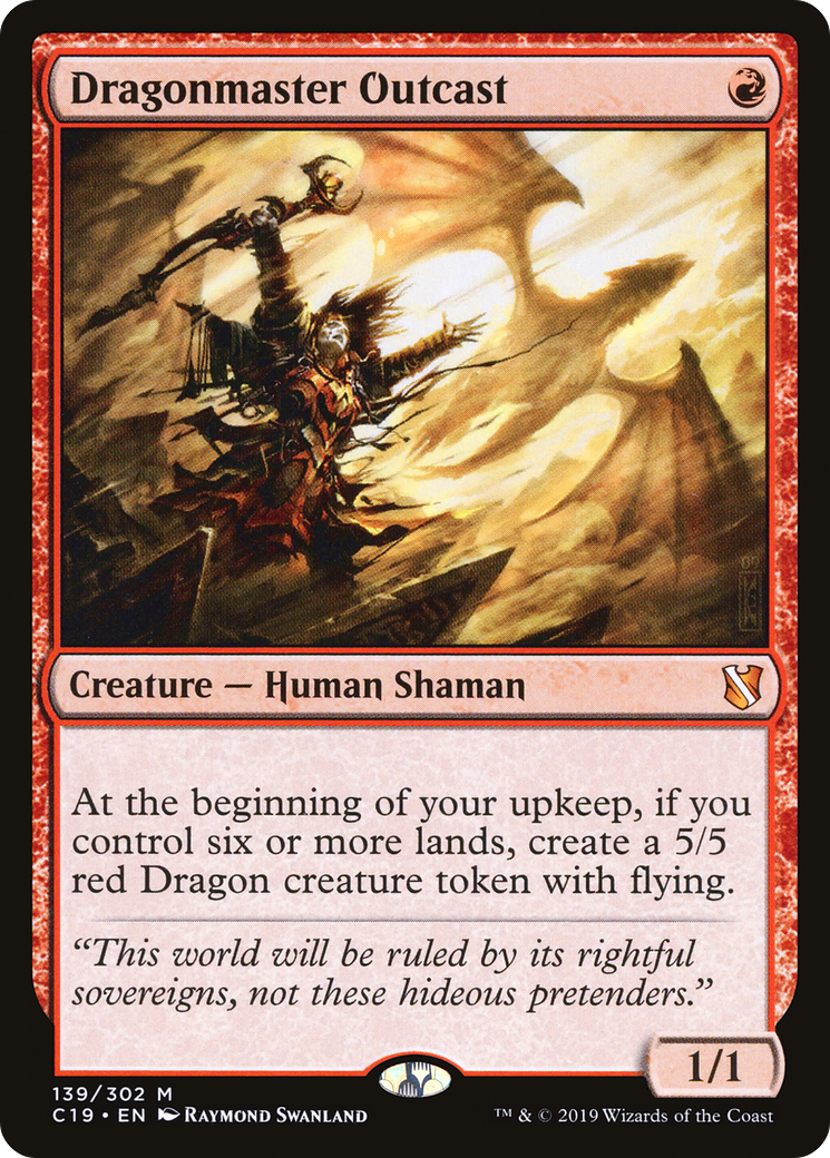 Dragonmaster Outcast (C19-139) [Commander 2019] MTG Single Wizards of the Coast