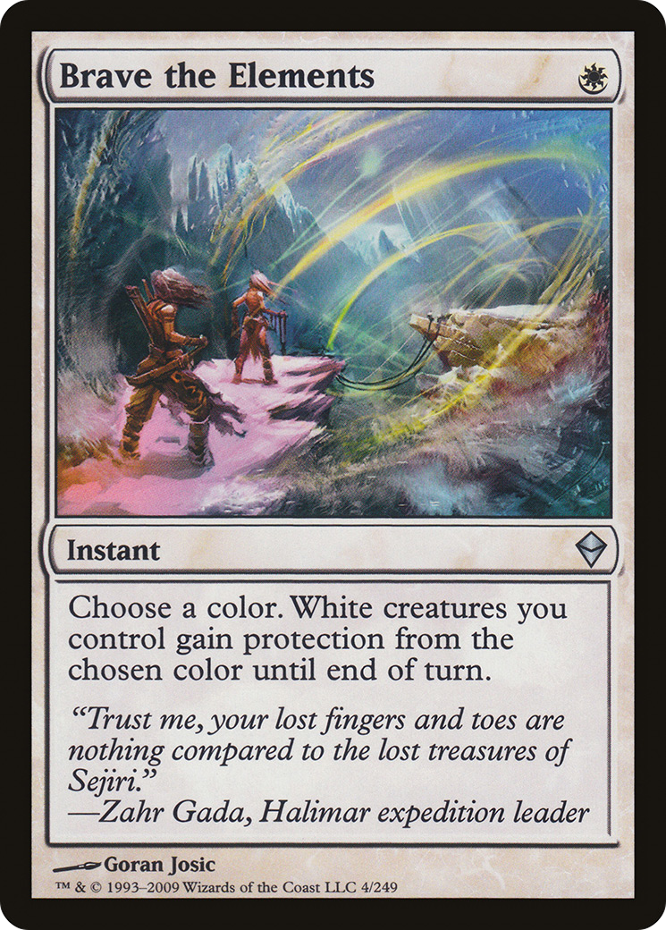 Brave the Elements (ZEN-004) [Zendikar] MTG Single Wizards of the Coast