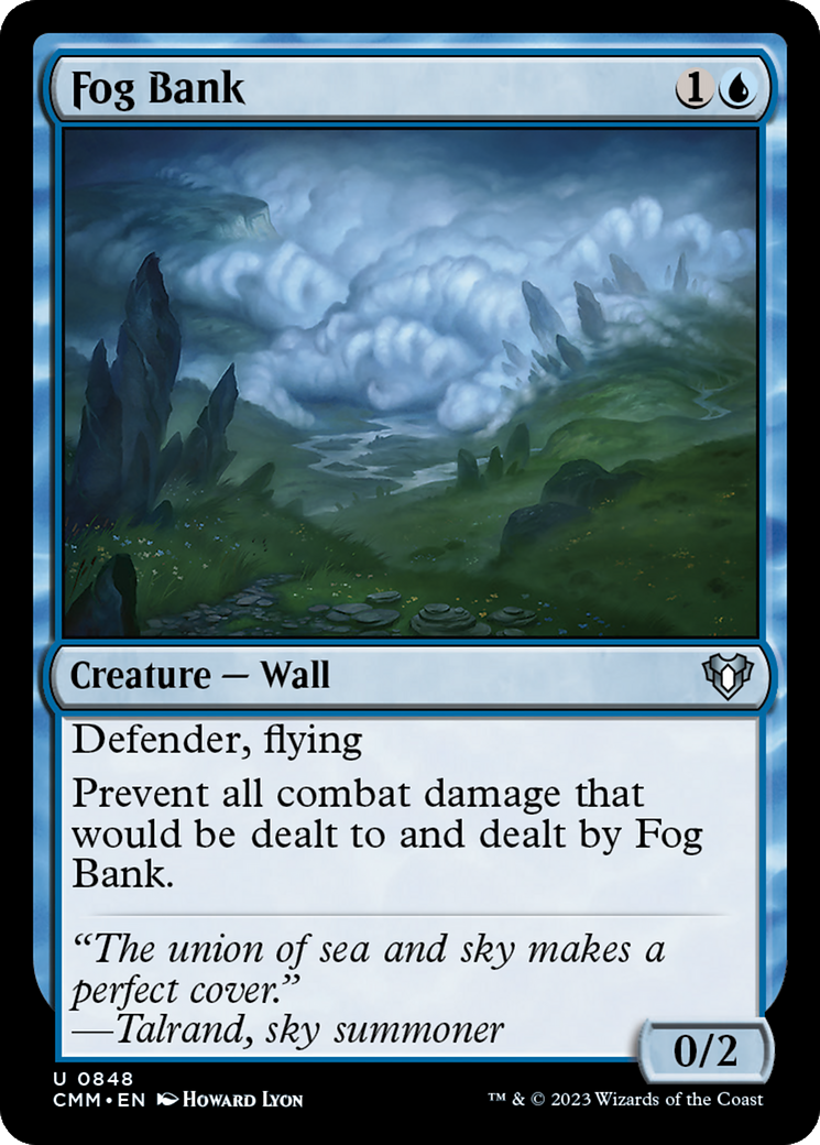 Fog Bank (CMM-848) [Commander Masters] MTG Single Wizards of the Coast
