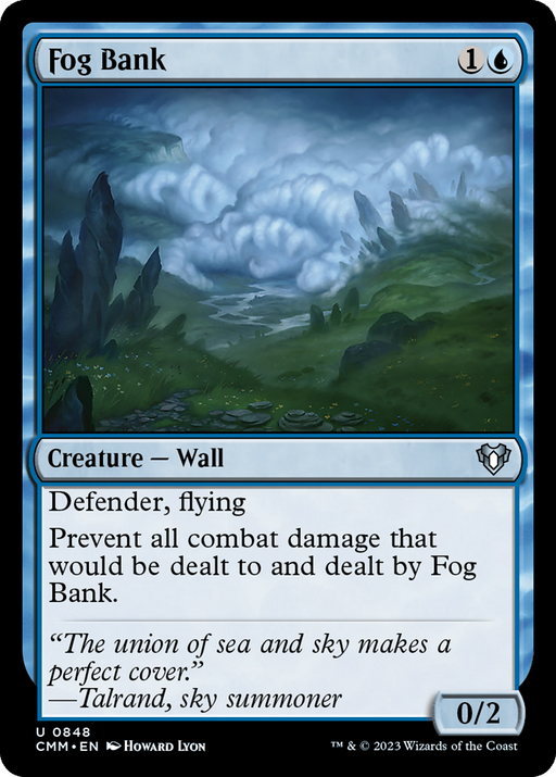 Fog Bank (CMM-848) [Commander Masters] MTG Single Wizards of the Coast