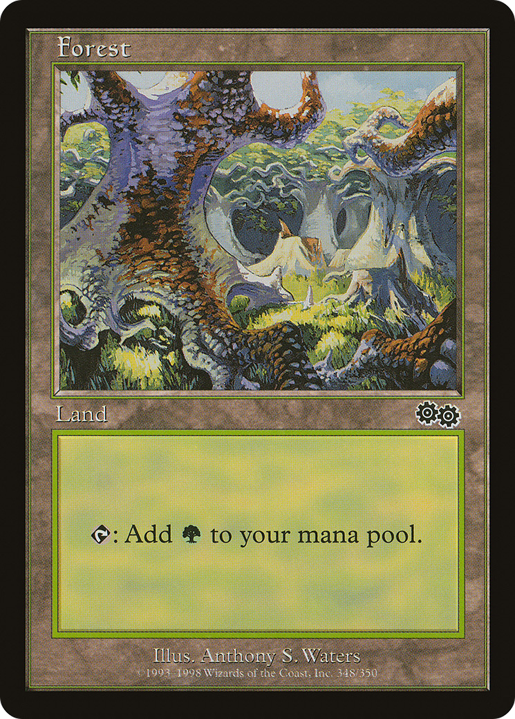 Forest (348) (USG-348) [Urza's Saga] MTG Single Wizards of the Coast