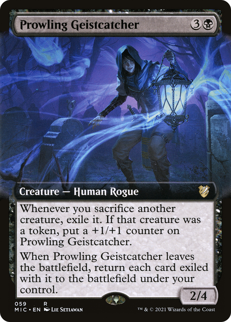 Prowling Geistcatcher (MIC-059) [Midnight Hunt Commander] (Extended Art) MTG Single Wizards of the Coast