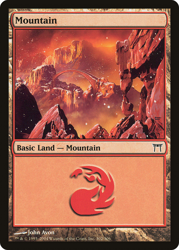 Mountain (CHK-302) [Champions of Kamigawa] MTG Single Wizards of the Coast