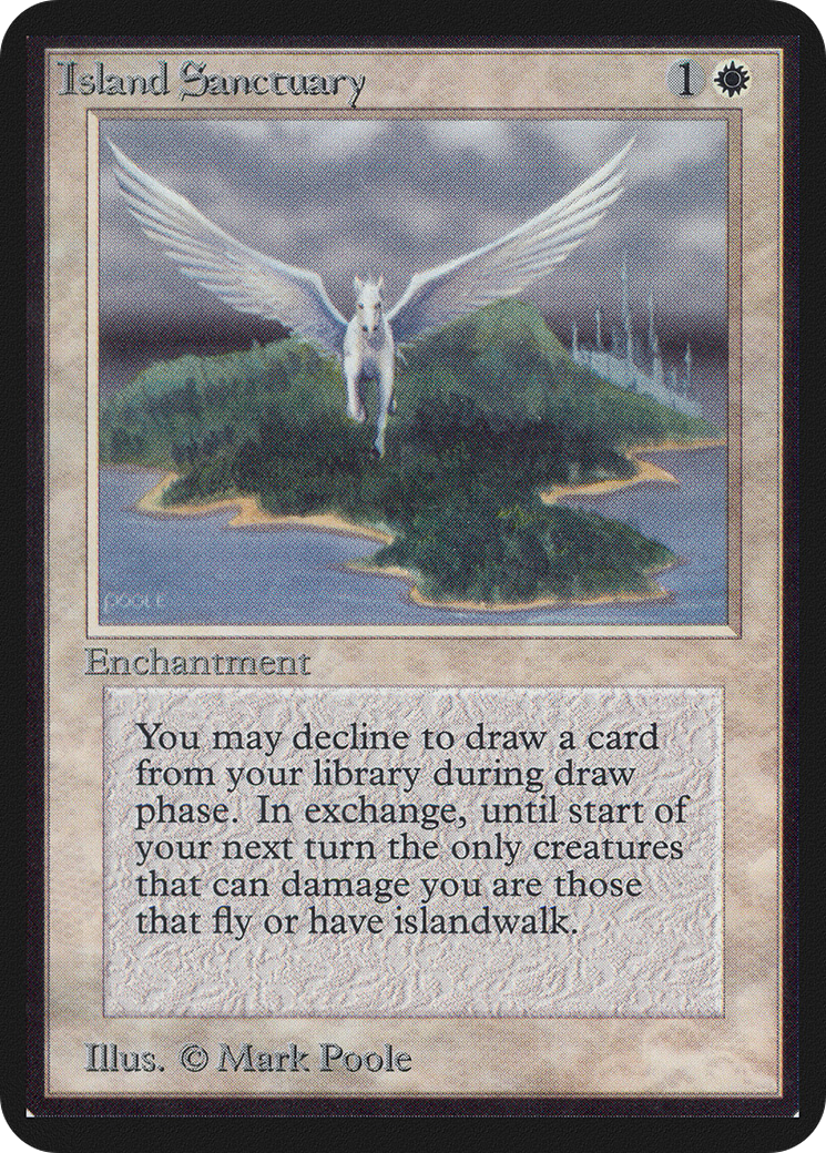 Island Sanctuary (LEA-025) [Oldschool] Limited Edition Alpha MTG Single Wizards of the Coast