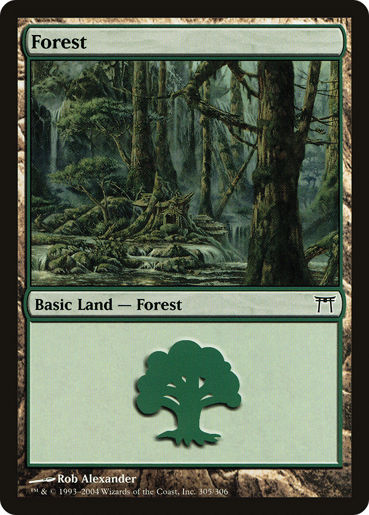 Forest (305) (CHK-305) [Champions of Kamigawa] Foil MTG Single Wizards of the Coast