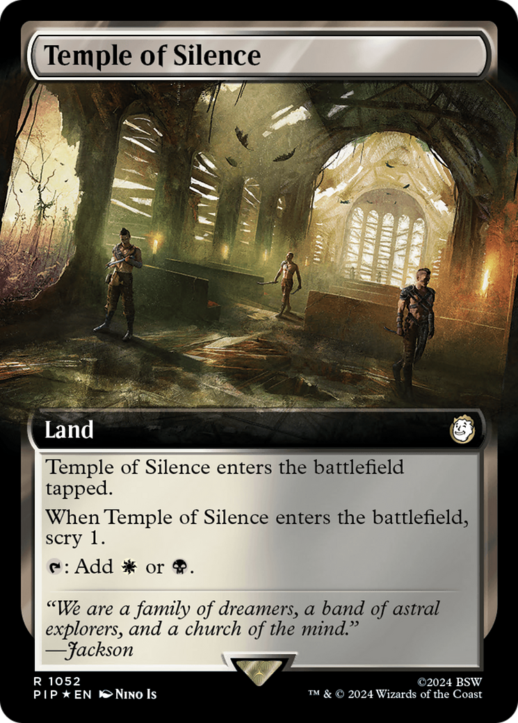 Temple of Silence (Surge Foil) (PIP-1052) [Fallout] (Extended Art) Foil MTG Single Wizards of the Coast