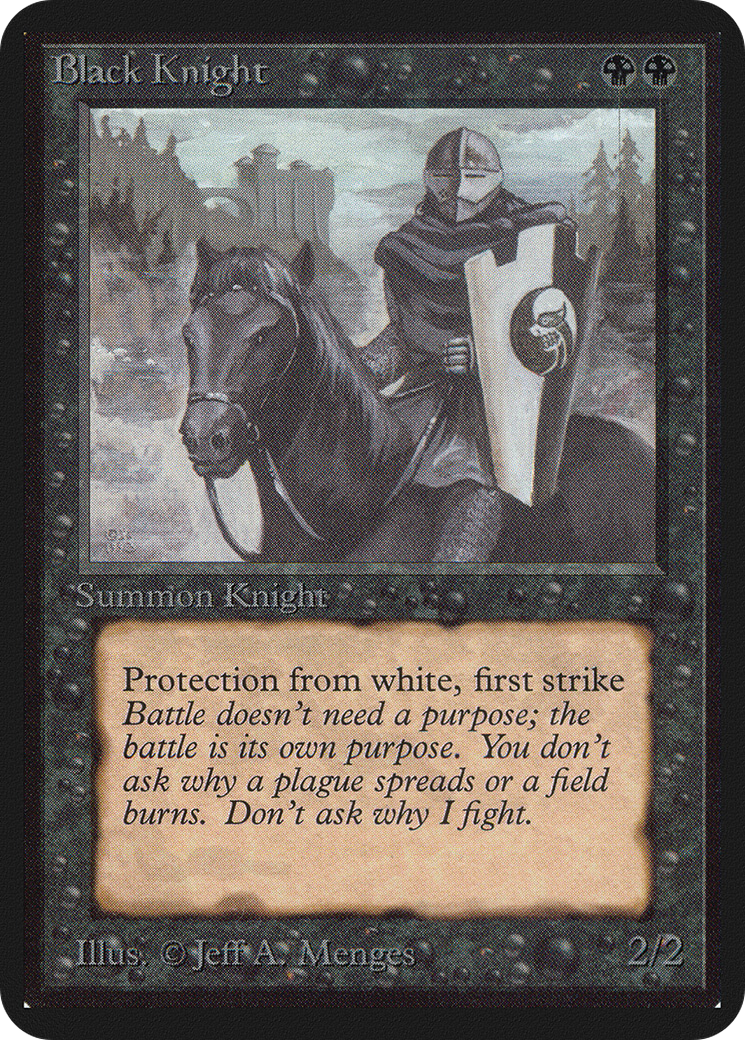 Black Knight (LEA-) [Oldschool] Limited Edition Alpha MTG Single Wizards of the Coast