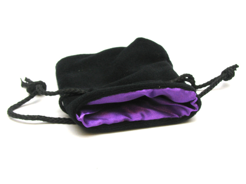 Chessex: Satin Lined Small Black/Purple Dice Bag Dice & Gaming Accessories Chessex