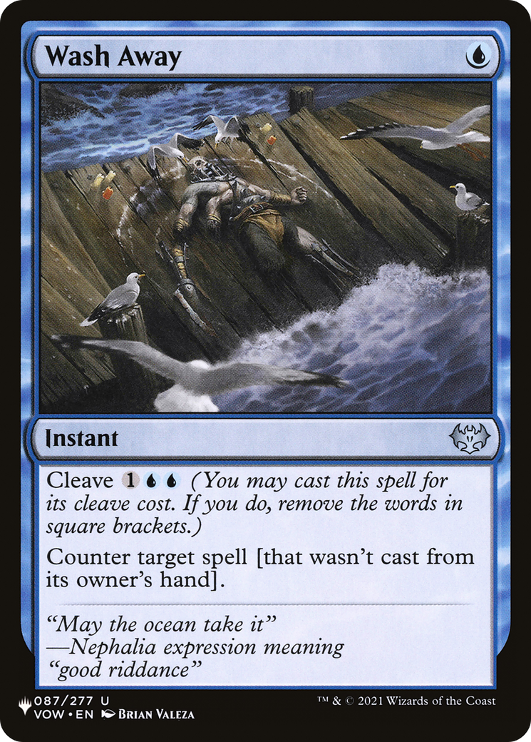 Wash Away (LIST-VOW-87) [Mystery Booster] The List MTG Single Wizards of the Coast