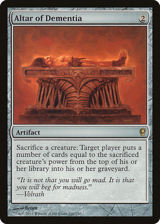 Altar of Dementia (CNS-196) [Conspiracy] MTG Single Wizards of the Coast