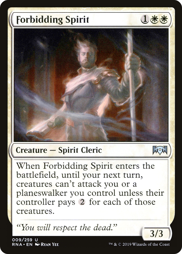 Forbidding Spirit (RNA-009) [Ravnica Allegiance] MTG Single Wizards of the Coast