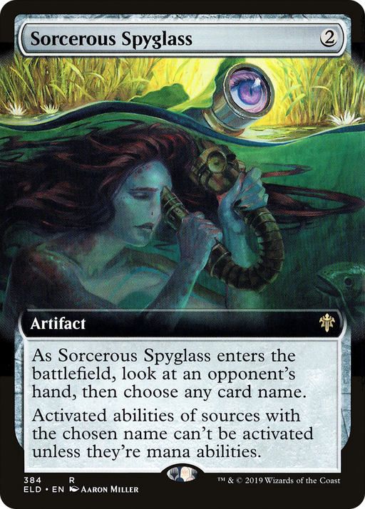 Sorcerous Spyglass (ELD-384) [Throne of Eldraine] (Extended Art) Foil MTG Single Wizards of the Coast