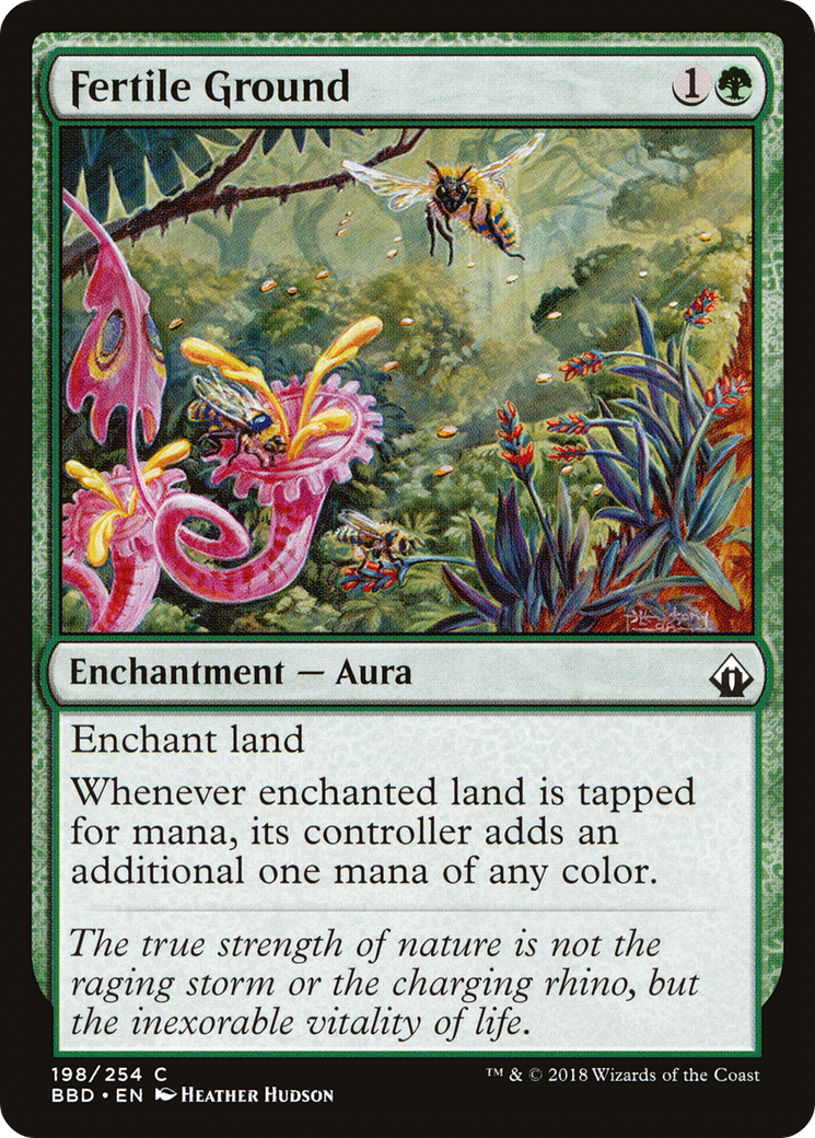 Fertile Ground (BBD-198) [Battlebond] Foil MTG Single Wizards of the Coast