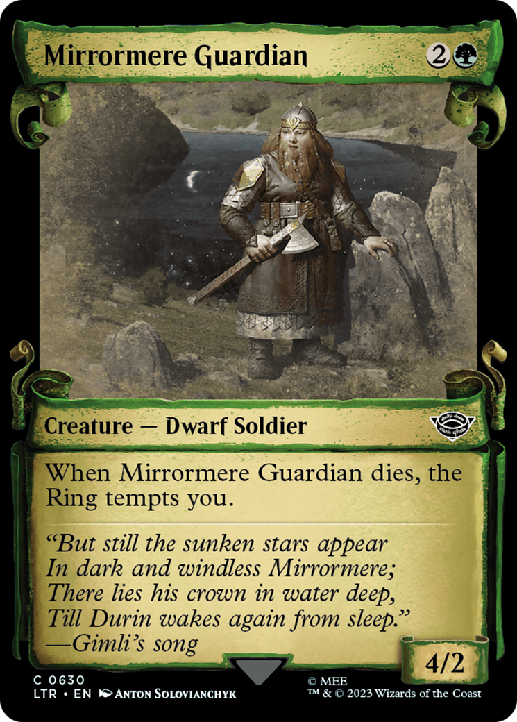 Mirrormere Guardian (Showcase Scrolls) (LTR-630) [The Lord of the Rings: Tales of Middle-earth] (Showcase) MTG Single Wizards of the Coast