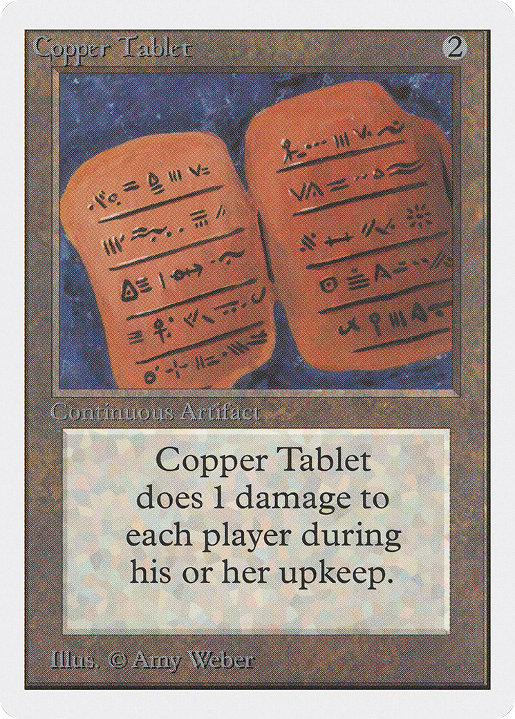 Copper Tablet (2ED-) [Oldschool] Unlimited Edition MTG Single Wizards of the Coast