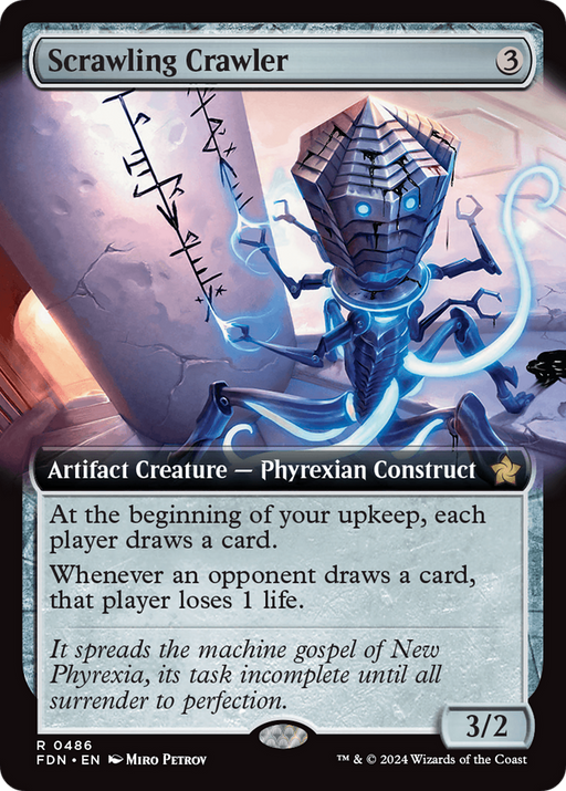 Scrawling Crawler (FDN-486) [Foundations] (Extended Art) Foil MTG Single Wizards of the Coast