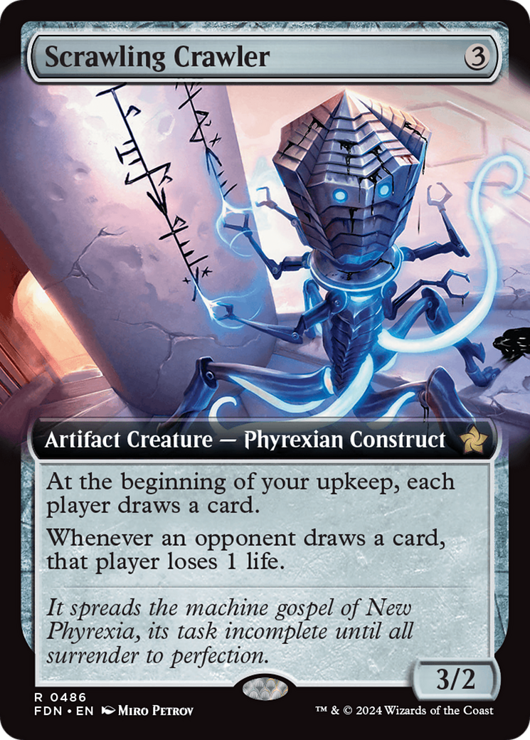 Scrawling Crawler (FDN-486) [Foundations] (Extended Art) MTG Single Wizards of the Coast