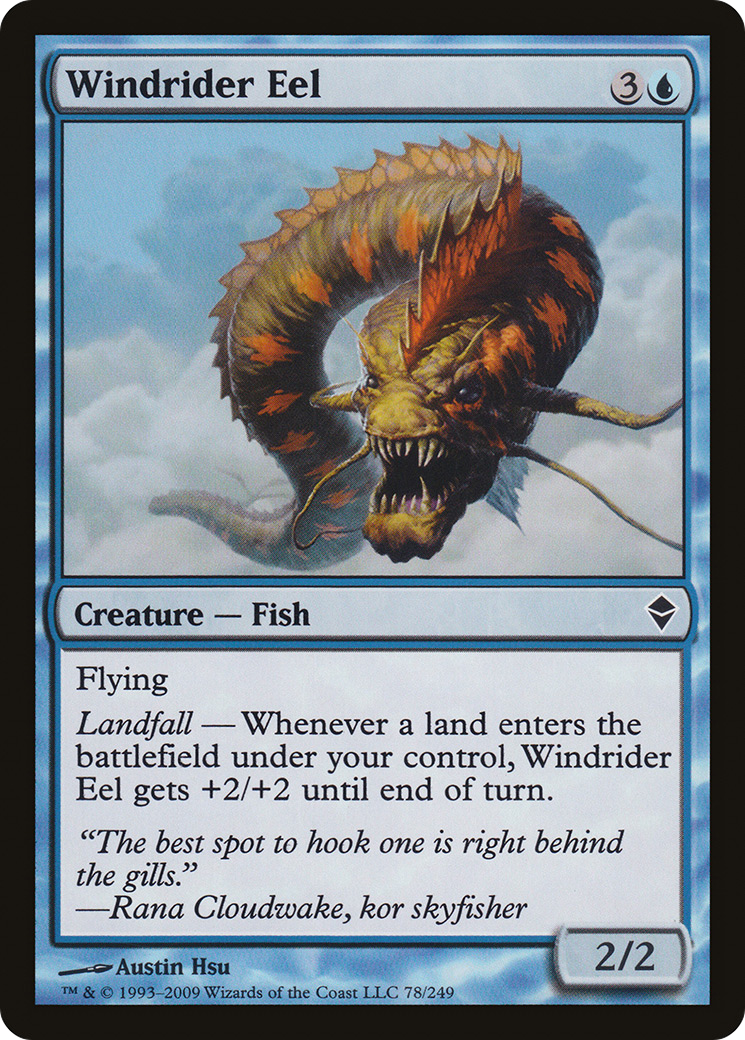 Windrider Eel (ZEN-078) [Zendikar] Foil MTG Single Wizards of the Coast
