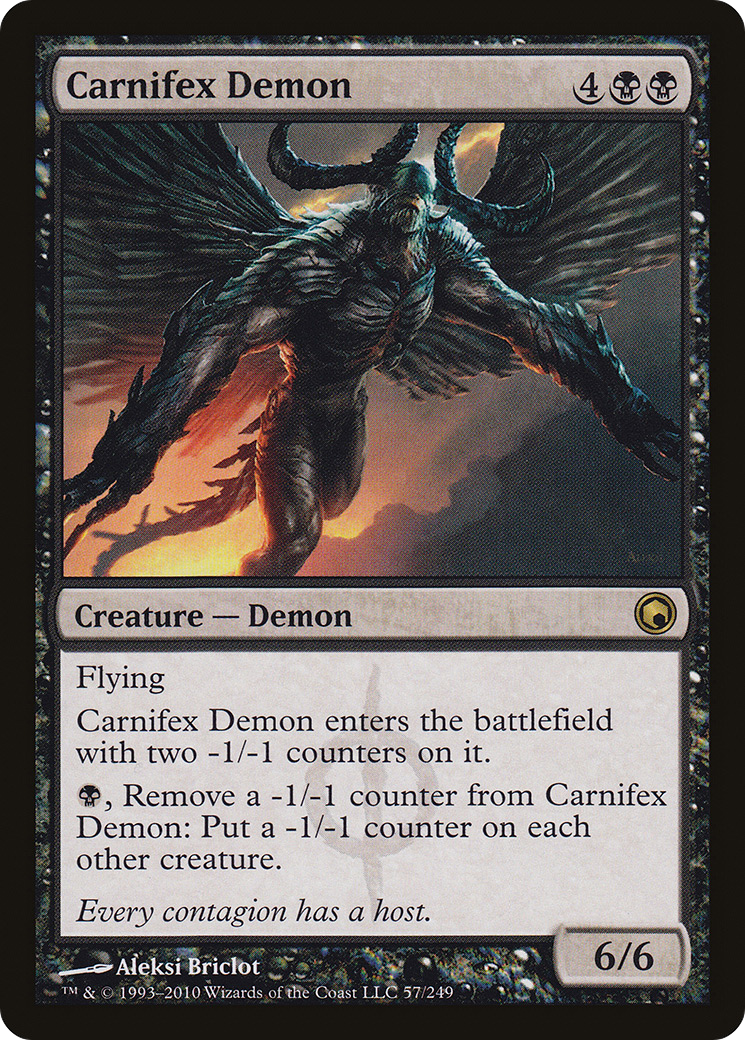 Carnifex Demon (SOM-057) [Scars of Mirrodin] Foil MTG Single Wizards of the Coast